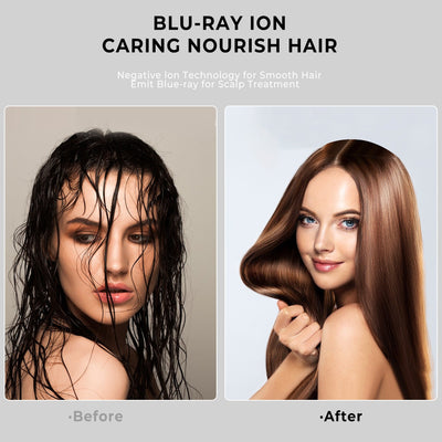 Black and gold high-power hair dryer with digital display, concentrator, and diffuser nozzles. - Image 10
