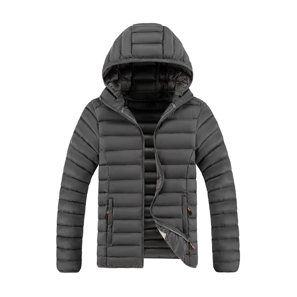 Chaqueta Acolchada Ligera Plus Size con Corte Entallado
