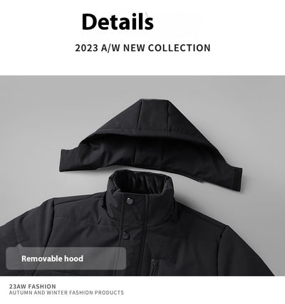 Abrigo Acolchado Térmico para Hombre Adulto Mayor - Chaqueta Gruesa con Capucha - Image 26