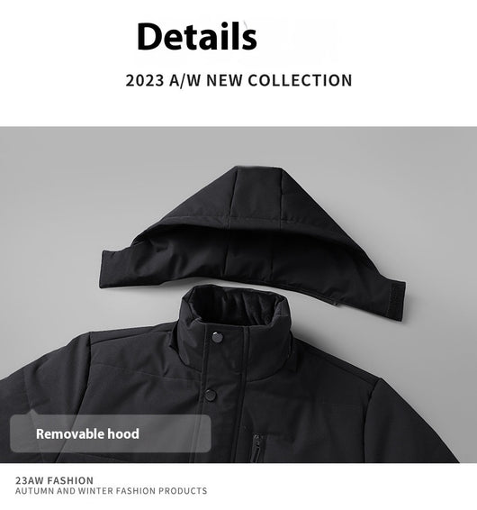 Abrigo Acolchado Térmico para Hombre Adulto Mayor - Chaqueta Gruesa con Capucha - Image 26