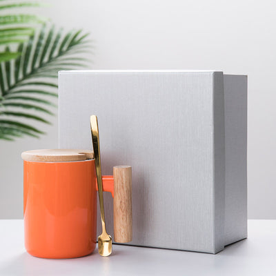 Taza de Cerámica Recta con Asa de Madera - Image 27