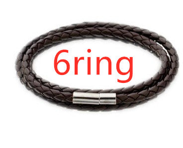 Pulsera de Cuero Trenzado Personalizada para Hombre con Nombre y Acero Inoxidable - Image 42