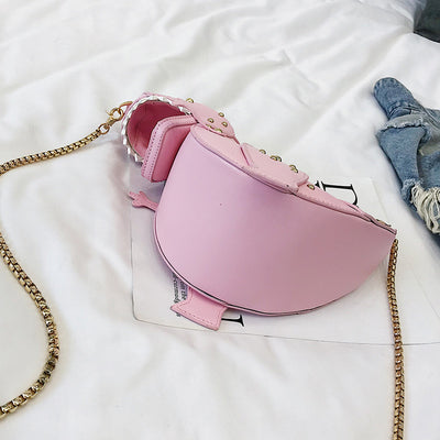 Bolso Bandolera Dinosaurio Cuero con Cadena - Mini Cartera Crossbody para Mujer - Image 5