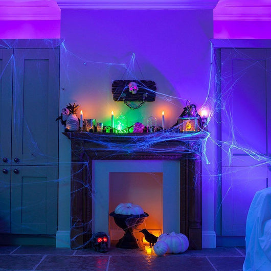 Telaraña de Algodón con Araña para Decoración de Halloween - Image 3