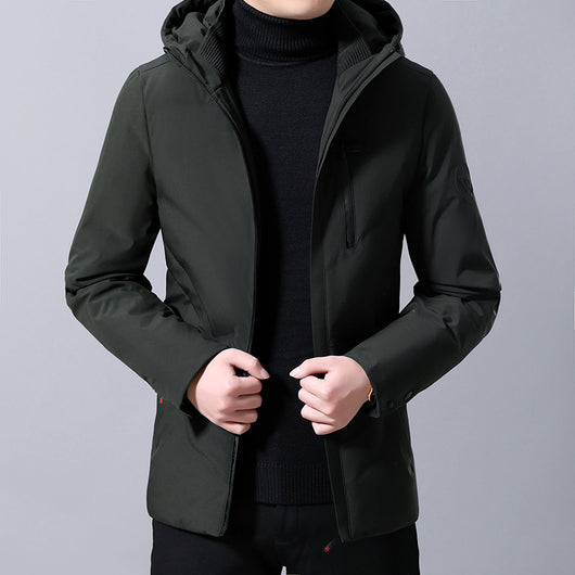 Abrigo de Plumas Holgado para Hombre Talla Grande - Image 12