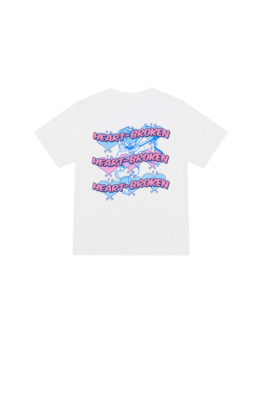 Camiseta Estampada Retro Corazón Amor Manga Corta - Image 4