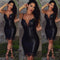 Vestido de Cuero con Espalda Descubierta y Encaje