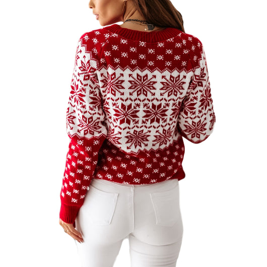 Suéter Tejido Copo de Nieve Manga Larga - Image 2