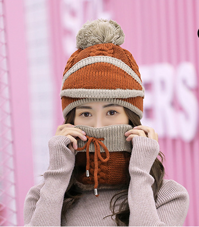 Gorro Cálido de Lana y Terciopelo con Cuello Integrado - Image 20