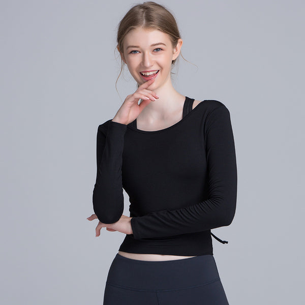 Playera Deportiva Ajustada de Manga Larga para Mujer Yoga y Fitness - Image 9