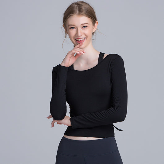 Playera Deportiva Ajustada de Manga Larga para Mujer Yoga y Fitness - Image 9