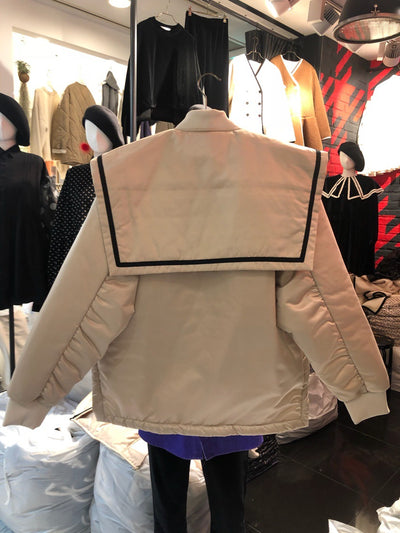 Chaqueta de Algodón Manga Larga con Cuello Marino - Image 3