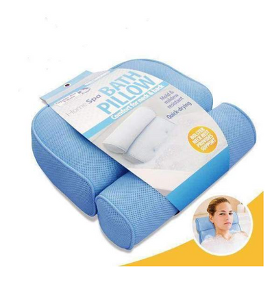 Almohada de Baño con Ventosas Antideslizantes - Masaje y Soporte Cervical