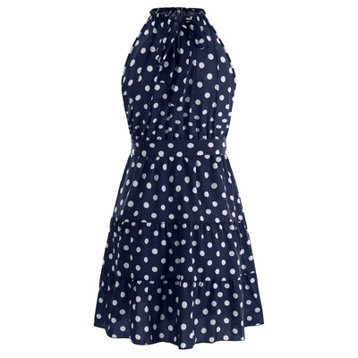 Vestido Elegante de Chifón con Lunares para Mujer - Image 30