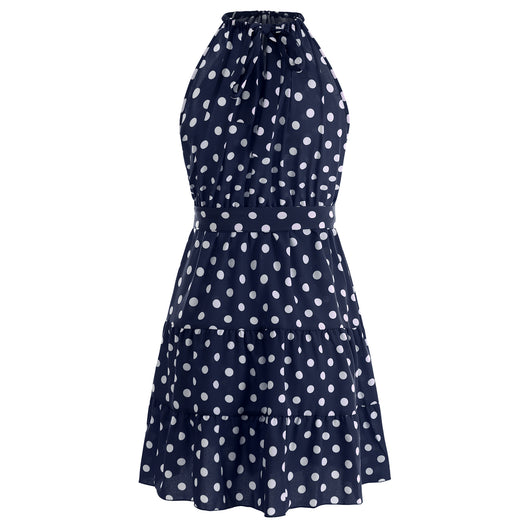 Vestido Elegante de Chifón con Lunares para Mujer - Image 30