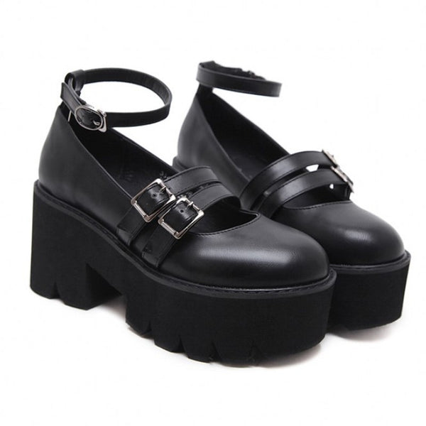 Zapatos de Tacón Grueso Punta Redonda para Mujer - Image 11
