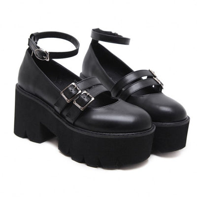 Zapatos de Tacón Grueso Punta Redonda para Mujer - Image 11