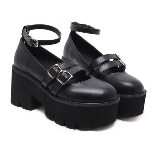 Zapatos de Tacón Grueso Punta Redonda para Mujer - Image 11