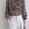 Blusa de Gasa Floral Elegante