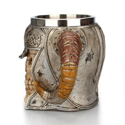 Taza de Café Calavera con Cuernos de Acero Inoxidable - Image 3