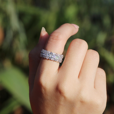 Anillo de Circonia Cúbica Lujo para Parejas - Joyería Brillante - Image 5