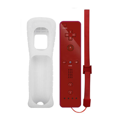 Black Wii wireless gamepad with a matching silicone protective case and wrist strap on a white background. - Image 9