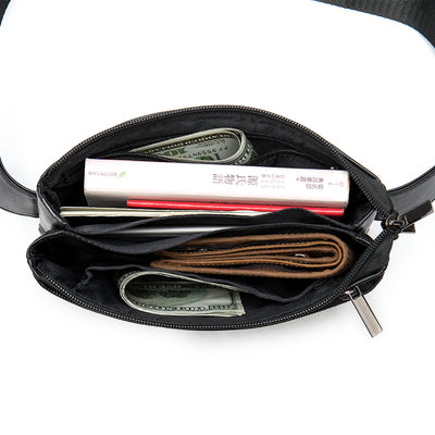 Bolsa Diagonal de Cuero Casual Unisex