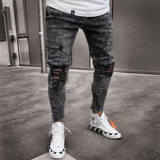 Pantalones Stretch Rotos con Efecto Desgastado - Image 12