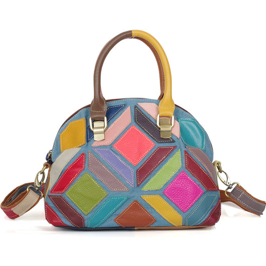 Bolso de Hombro Denim y Cuero Casual - Image 6