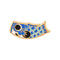 Japanese cute cartoon badge Azul