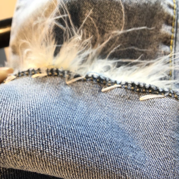 Leggings de Cintura Alta con Pelaje de Conejo Real