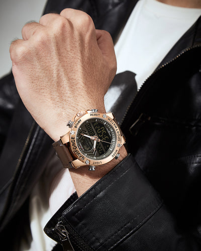 Reloj de Doble Pantalla con Esfera Grande - Cuarzo Electrónico - Image 3