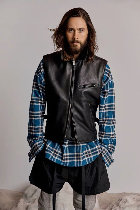 Camisa Henley de Cuadros y Rayas para Hombre - Manga Larga Estilo Urbano - Image 3