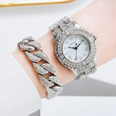 Pulsera Reloj Elegante para Mujer con Diamantes y Diseño Sofisticado