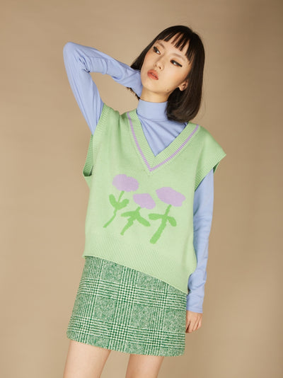 Chaleco Tejido con Estampado Floral - Image 7