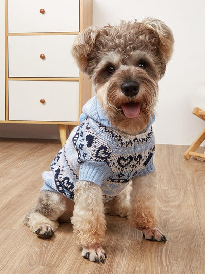 Suéter Térmico para Perro Pequeño - Diseño de Copos de Nieve y Rayas - Image 12