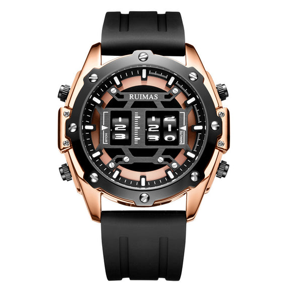 Reloj de Cuarzo Deportivo en Cuero para Hombre