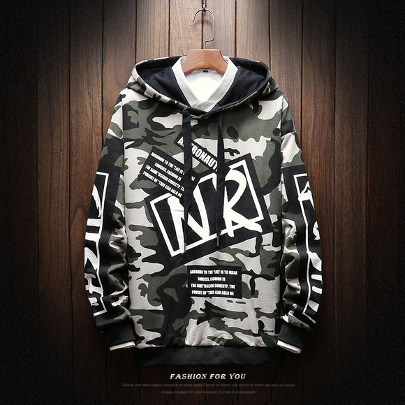 Sudadera Hoodie Camuflada Oversize con Personalidad