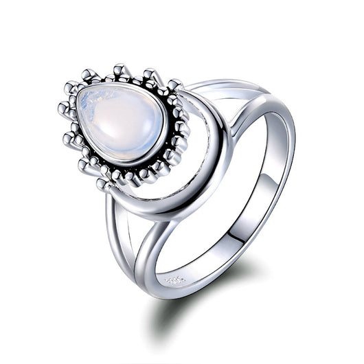 Anillo de Plata Tailandesa con Piedra de Luna