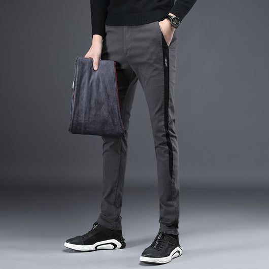 Pantalones Casuales de Cashmere con Stretch para Hombre Talla Grande - Image 17