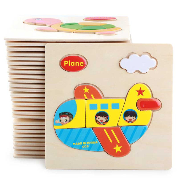 Juguetes Tridimensionales de Madera para Niños