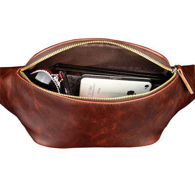 Bolsa Cruzada para Hombre Cuero Crazy Horse Estilo Retro - Image 3