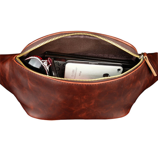 Bolsa Cruzada para Hombre Cuero Crazy Horse Estilo Retro - Image 3