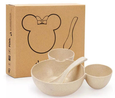 Juego de Comida Infantil Mickey Mouse en Fibra de Trigo - Plato, Cubiertos y Palillos - Image 11