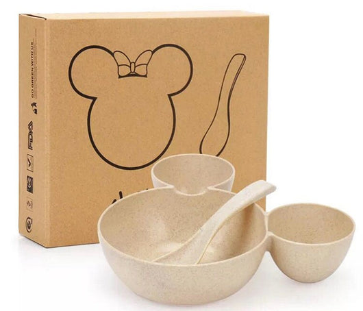 Juego de Comida Infantil Mickey Mouse en Fibra de Trigo - Plato, Cubiertos y Palillos - Image 11