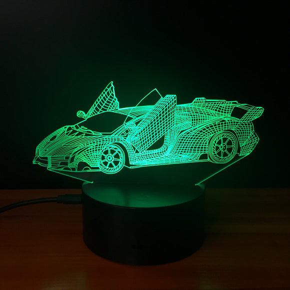 Lámpara 3D Lamborghini con Luz Nocturna LED
