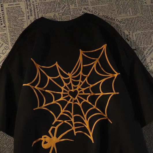 Camiseta de Algodón 100% con Diseño Spider Web para Niños y Niñas - Image 7