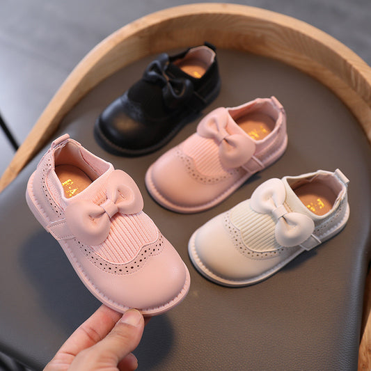 Zapatos de Cuero para Niñas - Diseño Princesa con Suela Reforzada