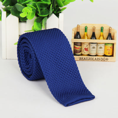 Corbata Tejida Unicolor para Hombre - Image 42