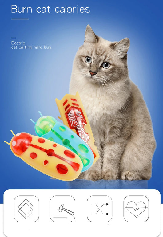 Juguete Interactivo Eléctrico Mariquita - Mascota Robot para Gatos y Perros - Image 20